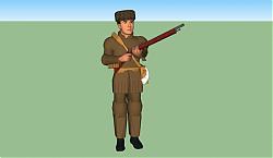 朝鲜士兵人物SU模型