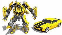 大黄蜂变形金刚机器人SU模型