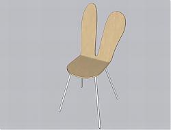兔子造型椅子SU模型