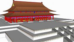 紫禁城大和殿古建筑SU模型