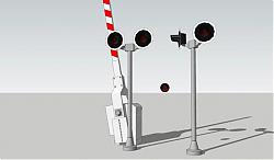 火车道闸指示灯SU模型