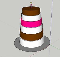生日蛋糕SU模型