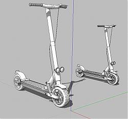 脚踏车-滑板车-儿童车su模型库素材