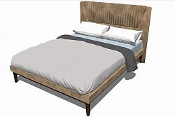 床铺枕头被子SU模型