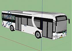 公交巴士-公共汽车su模型库免费素材