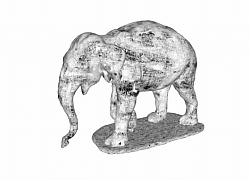 大象动物工艺品SU模型