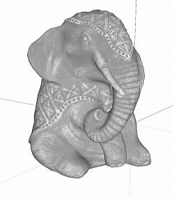 大象雕塑工艺品SU模型