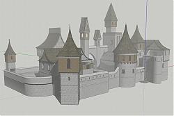 古建城堡建筑SU模型