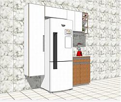 冰箱咖啡柜SU模型
