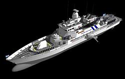 军舰战舰驱逐舰SU模型