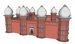 俄罗斯城堡建筑SU模型