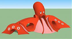 章鱼滑滑梯儿童SU模型