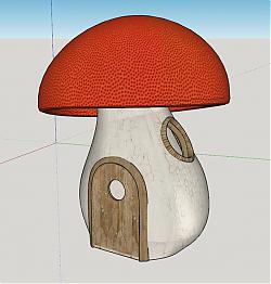 儿童蘑菇房SU模型