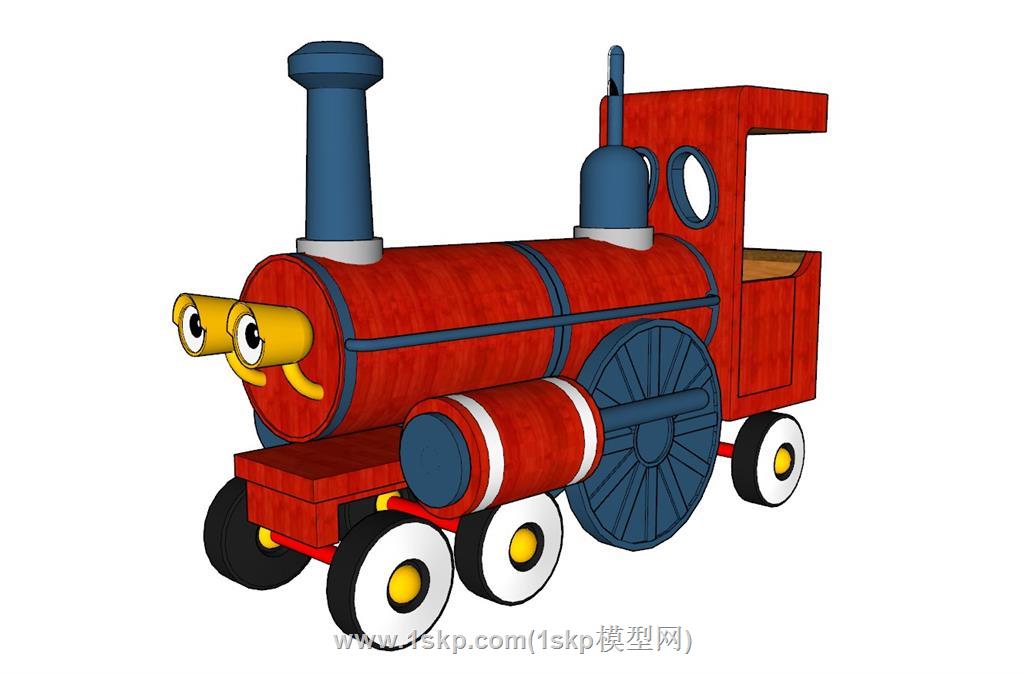 儿童玩具火车头SU模型上传日期是2024-02-06
