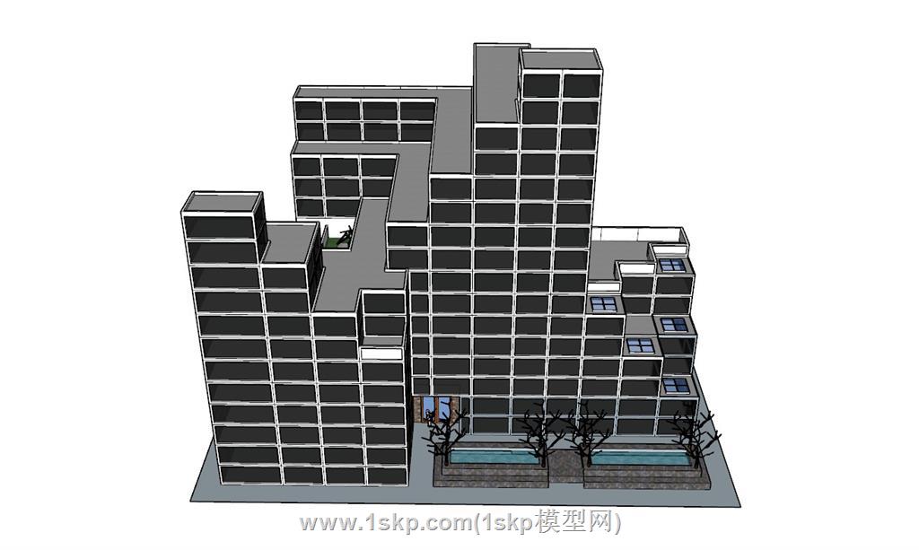 楼房建筑SU模型上传日期是2024-02-11