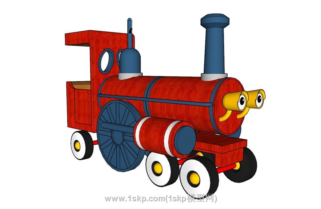 儿童玩具火车头SU模型文件大小是578KB