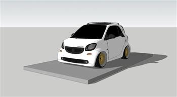 smart汽车电车su草图模型网