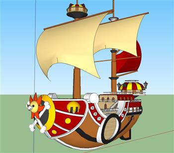 儿童海盗船游乐设施su草图模型网