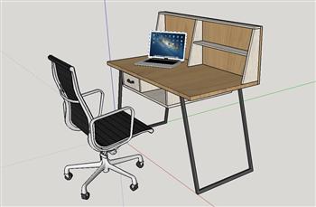 电脑桌书桌旋转椅SU模型