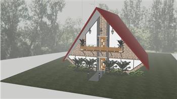三角屋住宅建筑SU模型