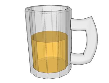啤酒杯扎啤杯酒杯SU模型