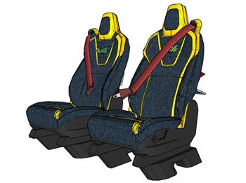 汽车椅子安全座椅SU模型