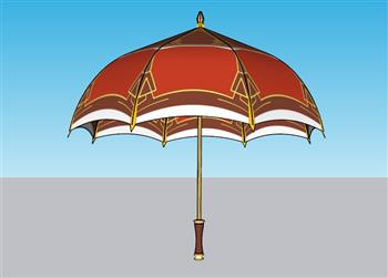 遮阳伞太阳伞SU模型