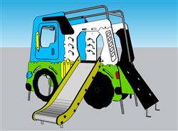 卡车造型儿童游乐设施滑滑梯su模型(ID34821)