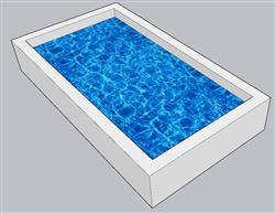 水池游泳池草图大师免费模型(ID35196)