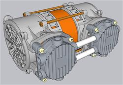 双泵电机机械SU模型