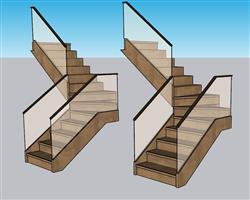 室内楼梯步梯su免费模型(ID35546)