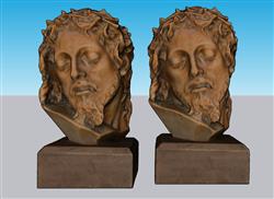 铜制耶稣雕像雕塑工艺品su模型(ID35571)