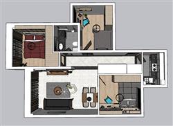 家装户型住宅SU模型