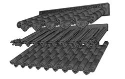 中式屋顶瓦片SU模型素材(ID37285)