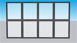 八个窗的落地窗草图模型(ID39665)