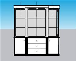 酒柜展示柜草图模型(ID40802)