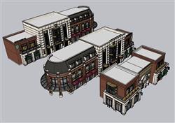 商业街建筑草图模型(ID46007)