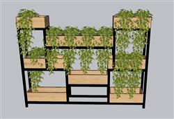 植物架花箱su植物素材草图模型(ID52188)