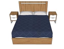 床铺床头柜sketchup模型下载草图模型(ID57538)