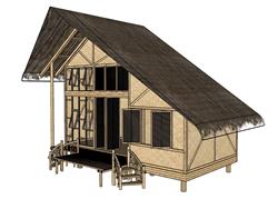 竹屋木屋房子su模型(ID71842)