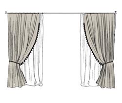 SU模型窗帘(ID88490)-www.1skp.com