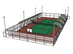 篮球场网球场sketchup模型下载(ID88733)