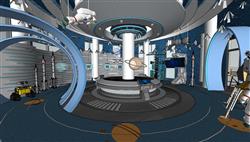 太空科技展厅su模型(ID89718)