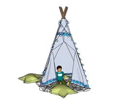 儿童帐篷su模型(ID90284)