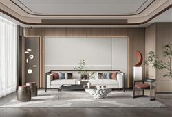 现代客厅沙发su模型(ID90503)-www.caotu66.com