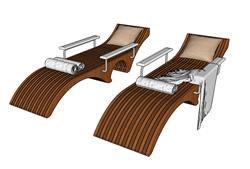 su实木躺椅太阳椅模型(ID91337)