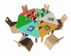儿童桌学习桌幼儿园SU模型
