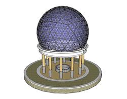 球形雕塑sketchup建筑模型