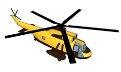 直升机飞机su模型(ID92874)