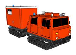 履带式消防车su模型(ID92981)